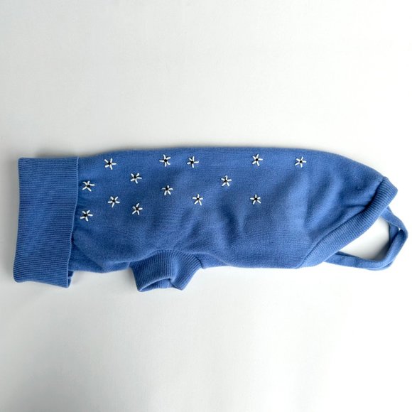 Dickens Closet Other - Dickens Closet Periwinkle Blue Embroidered Turtleneck Dog Sweater Medium